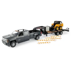 1/16 Big Farm Chevy Dually Quad Cab with Gooseneck Trailer and John Deere Skid Steer