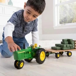 1/16 Big Farm John Deere 4020 Narrow Front with Hay Wagon and 36 Bales
