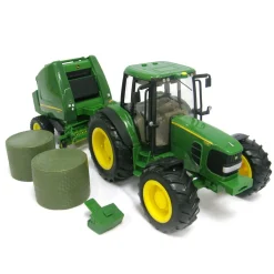 1/16 Big Farm John Deere 7330 with 854 Round Baler & 2 Bales