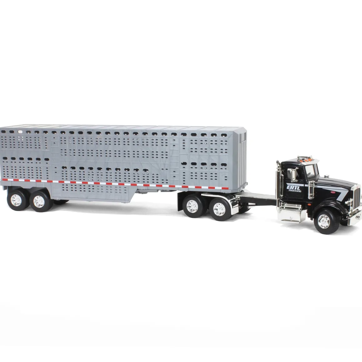 1/16 Big Farm Peterbilt 367 Semi with Livestock Trailer and 4 Cows