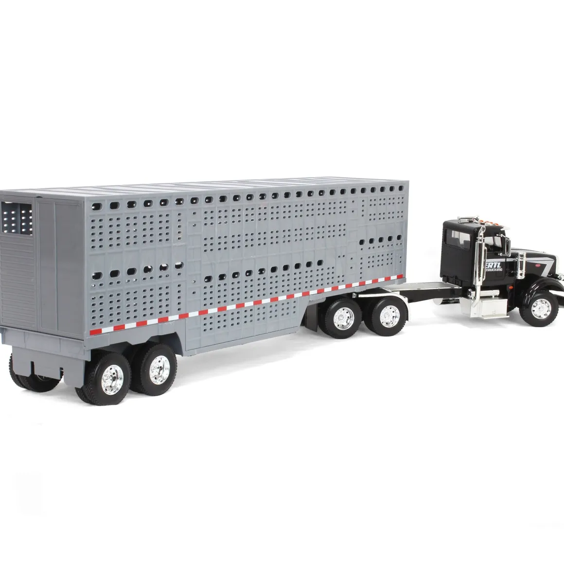 1/16 Big Farm Peterbilt 367 Semi with Livestock Trailer and 4 Cows