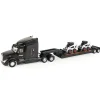 1/32 Big Roads Peterbilt 579 w/ Lowboy & 2 Die-cast Bobcat S450 Skid Loaders