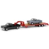 1/64 Black 1986 Chevy K-30 Longbed with Gooseneck & Project Truck, Greenlight Exclusive