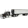 1/64 Black & Chrome Peterbilt 359 with 40ft Vintage Reefer Trailer, DCP by First Gear