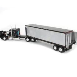 1/64 Black & Chrome Peterbilt 359 with 40ft Vintage Reefer Trailer, DCP by First Gear