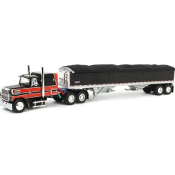 1/64 Black & Red Ford LTL 9000 with Wilson Grain Trailer, DCP by First Gear