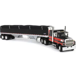 1/64 Black & Red Ford LTL 9000 with Wilson Grain Trailer, DCP by First Gear