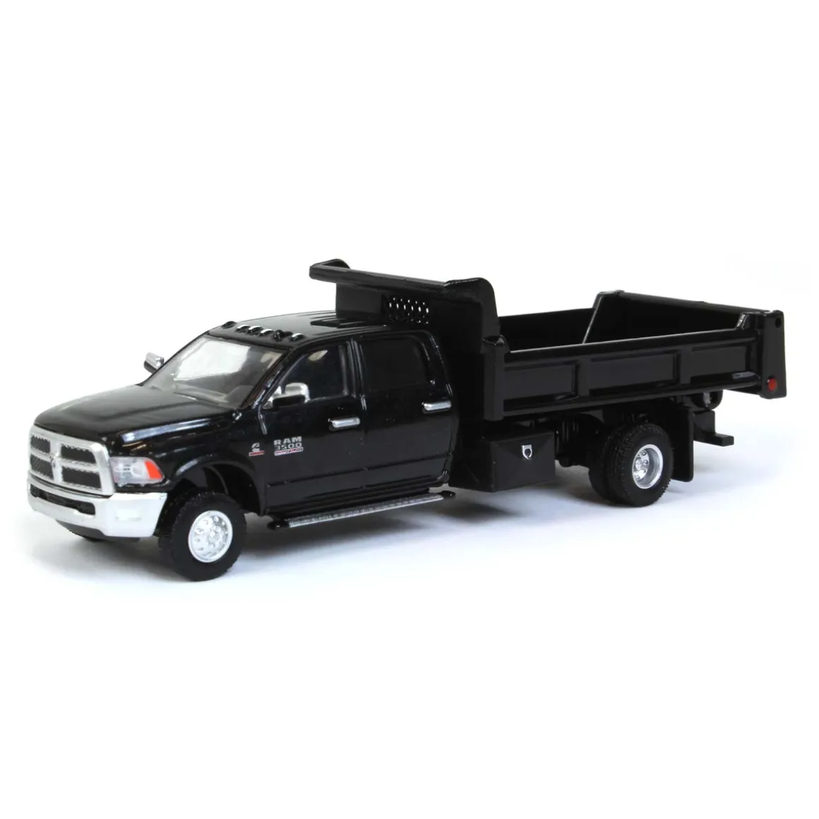 1/64 Black Crystal 2018 Ram 3500 Dually with Black Dump Bed, Outback Toys Exclusive