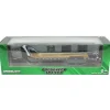 1/64 Black Gooseneck Trailer with Red & White Conspicuity Stripes - Green Machine