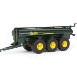 1/64 Black Husky Peterbilt 379 w/ Fontaine Renegade Lowboy & Husky Manure Spreader, DCP by First Gear