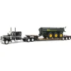 1/64 Black Peterbilt 379 w/ Fontaine Renegade Lowboy & Husky Manure Spreader, DCP by First Gear