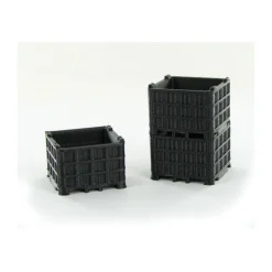 1/64 Black Plastic Bin Pallet (3), 3D Printed