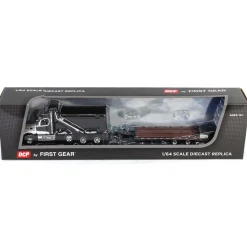 1/64 Black Western Star 49X with Ox Bodies Dump & Beaver Tail Trailer, DCP by First Gear