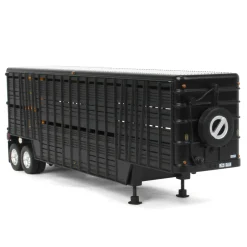 1/64 Black Wilson Tandem-Axle 40ft Vintage Livestock Trailer