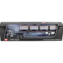 1/64 Black/Silver Mack Pinnacle with 53ft Wilson Roadbrute Trailer & Pallet Load, DCP by First Gear