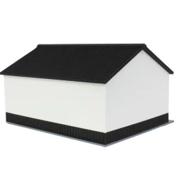 1/64 Black/White 40ft x 30ft "Papa's Shop" Farm Shed, 3D Printed