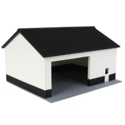1/64 Black/White 40ft x 30ft "Papa's Shop" Farm Shed, 3D Printed