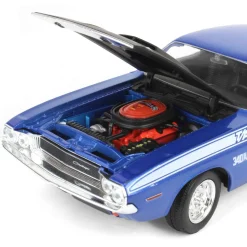 1/24 Blue 1970 Dodge Challenger T/A 340 Six Pak Car by First Gear
