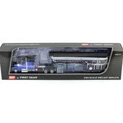 1/64 Blue & Black Kenworth W990 with Chrome MAC End Dump Trailer, DCP by First Gear
