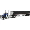 1/64 Blue & Black Peterbilt 379 Day Cab with Black Wilson Pacesetter Grain Trailer, DCP by First Gear