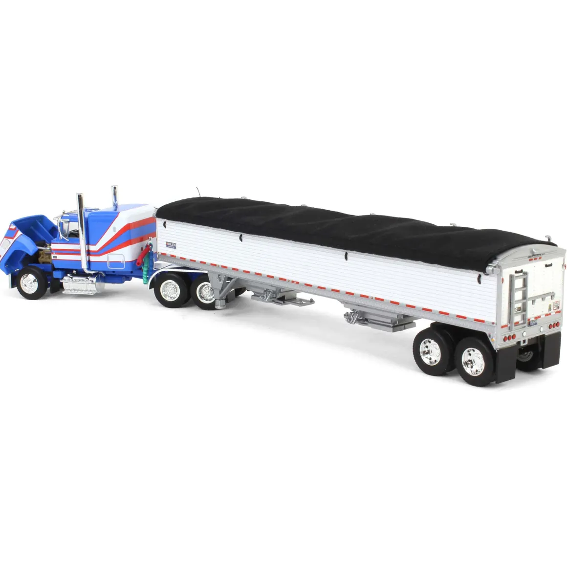1/64 Blue & White Ford LTL 9000 with Wilson Grain Trailer, DCP by First Gear