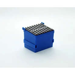 1/64 Blue Dumpster with Removable black Lid, 3D Printed Plastic