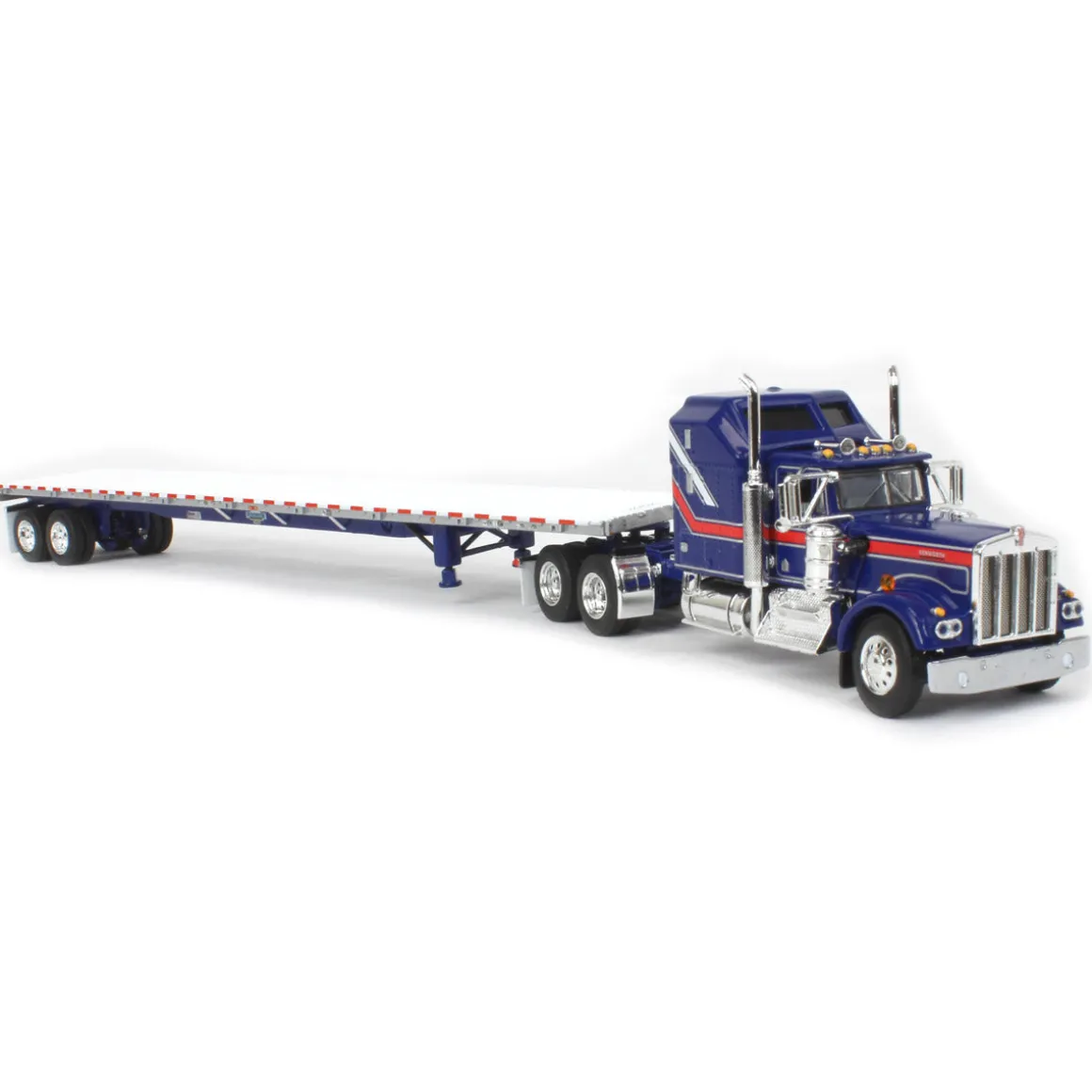 1/64 Blue Kenworth W900A Aerodyne Sleeper w/ 53ft Wilson Roadbrute Trailer, Liberty Series, DCP by First Gear