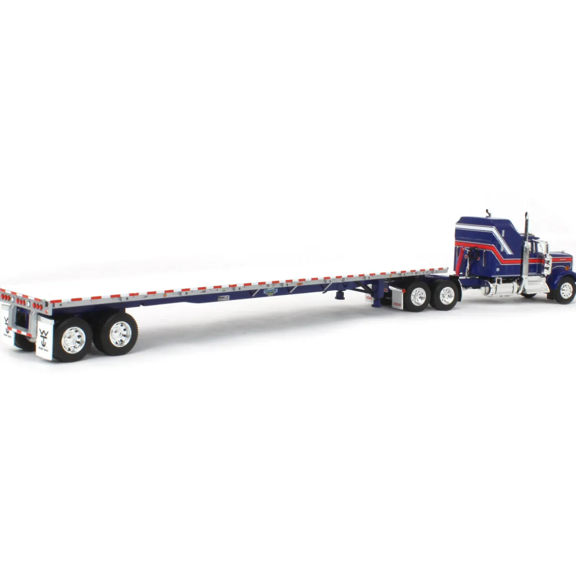 1/64 Blue Kenworth W900A Aerodyne Sleeper w/ 53ft Wilson Roadbrute Trailer, Liberty Series, DCP by First Gear