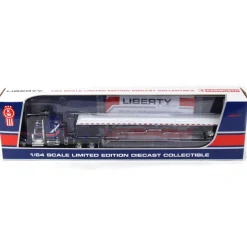 1/64 Blue Kenworth W900A Aerodyne Sleeper w/ 53ft Wilson Roadbrute Trailer, Liberty Series, DCP by First Gear