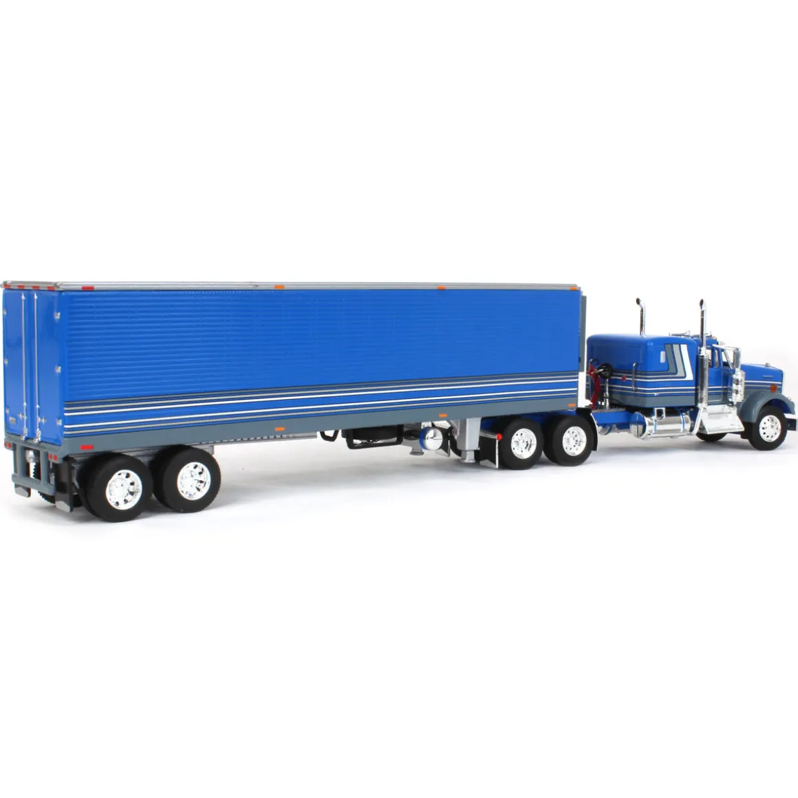 1/64 Blue Kenworth W900A w/ 40ft Vintage Reefer Trailer, DCP by First Gear