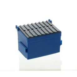 1/50 Blue Trash Dumpster with Removable Lid, 3D Print