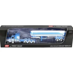 1/64 Blue/White Peterbilt 389 with Triple Axle Anhydrous Tank Trailer, DCP by First Gear
