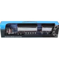 1/64 Bronze/Chrome Kenworth T800 w/ Chrome East Genesis II End Dump Trailers, DCP by First Gear