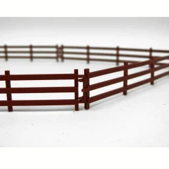 1/64 Brown 3 Rail Fence 6in Sections, 6 Pack