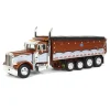 1/64 Brown & Silver Peterbilt 379 w/ Quad-Axle MAC Dump Body, DCP by First Gear
