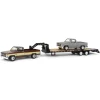 1/64 Brown & Tan 1986 Chevy K-30 Longbed with Gooseneck & Project Truck, Greenlight Exclusive