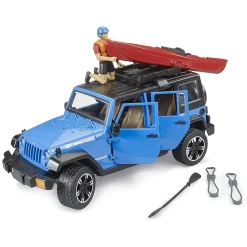 1/16 Bruder Jeep Wrangler Rubicon Unlimited with Kayak and Kayaker
