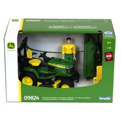 1/16 Bruder John Deere X949 Lawn Tractor with Trailer and Gardener