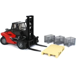 1/16 Bruder Linde HT160 Forklift with Pallet and 3 Pallet Cages
