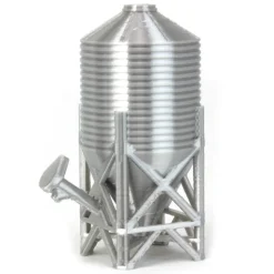 1/64 Bulk Short Stack Hopper Feed Bin with Auger, 3D Printed