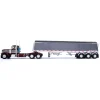 1/64 Burgundy & Gray Peterbilt 379 Day Cab with Lode King Grain Trailer, DCP by First Gear