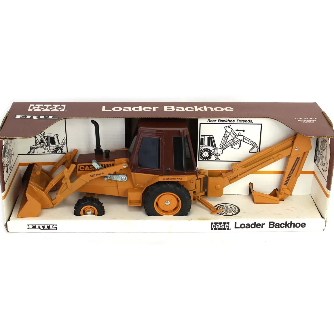 1/16 Case 580 Super K Diecast Backhoe Loader by ERTL