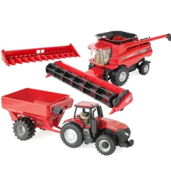 1/32 Case IH Harvesting Set with AFS Connect Magnum 380, Grain Cart & 8230 Combine w/ 2 Heads