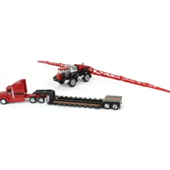 1/64 Case IH Patriot 4350 Sprayer & Semi with Lowboy Trailer