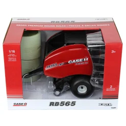1/16 Case IH RB565 Round Baler with 2 Round Bales