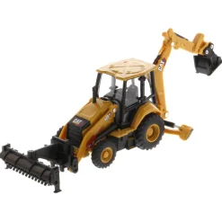 1/64 Caterpillar 420 XE Backhoe Loader with Auger, Forks, Handling Arm & Hammer