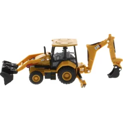 1/64 Caterpillar 420 XE Backhoe Loader with Auger, Forks, Handling Arm & Hammer