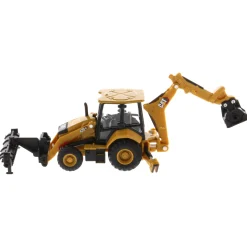 1/64 Caterpillar 420 XE Backhoe Loader with Auger, Forks, Handling Arm & Hammer