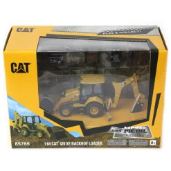 1/64 Caterpillar 420 XE Backhoe Loader with Auger, Forks, Handling Arm & Hammer