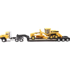 1/87 Caterpillar CT660 Day Cab with Lowboy Trailer & 163H Motor Grader